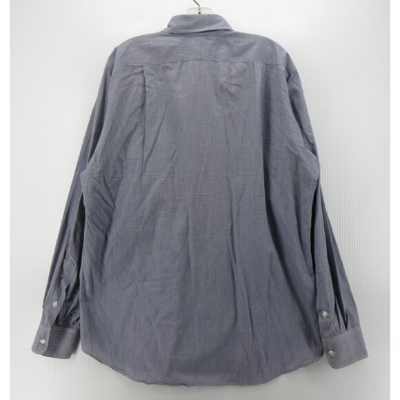 VINTAGE Paul Stuart Shirt 16 Button Up Micro Houndstooth Large USA - Picture 6 of 10